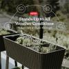 imageKeter Splendor 317 Gallon Raised Garden Bed with Self Watering Planter Box and Drainage PlugPerfect for Growing Fresh Vegetables Flowers and Herbs BrownBrown