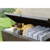 imageKeter Springwood 80 Gallon Resin Outdoor Storage Box for Patio Furniture Cushions Pool Toys and Garden Tools with Handles BrownBOX