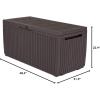 imageKeter Springwood 80 Gallon Resin Outdoor Storage Box for Patio Furniture Cushions Pool Toys and Garden Tools with Handles BrownBOX