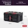 imageKeter StacknRoll Two Drawer Tool Box for Small Parts and Power Tool Accessories Fits Keter Modular Tool Storage System2 Drawer