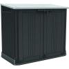 imageKeter StoreItOut Prime 43 x 37 ft Outdoor Resin Storage Shed with Easy Lift Hinges Perfect for Yard Tools Pool Floats and Garden Accessories BlackBlack