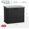 imageKeter StoreItOut Prime 43 x 37 ft Outdoor Resin Storage Shed with Easy Lift Hinges Perfect for Yard Tools Pool Floats and Garden Accessories BlackBlack