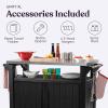 imageKeter Unity XL Portable Outdoor Table with Stainless Steel Top for Kitchen Prep and Outdoor Storage Cabinet for Grilling Accessories Dark Grey