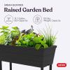 imageKeter Urban Bloomer 127 Gallon Raised Garden Bed and Outdoor Herb Garden Planter with Self Watering Gauge and Drainage Plug Dark GreyUrban Bloomer Planter