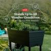 imageKeter Urban Bloomer 127 Gallon Raised Garden Bed and Outdoor Herb Garden Planter with Self Watering Gauge and Drainage Plug Dark GreyUrban Bloomer Planter