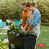 imageKeter Urban Bloomer 127 Gallon Raised Garden Bed and Outdoor Herb Garden Planter with Self Watering Gauge and Drainage Plug Dark GreyUrban Bloomer Planter