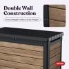 imageKeter Walnut 100 Gallon Resin Deck BoxOrganization and Storage for Patio Furniture Outdoor Cushions Throw Pillows Garden Tools and Pool ToysAshwood