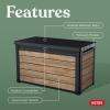imageKeter Walnut 100 Gallon Resin Deck BoxOrganization and Storage for Patio Furniture Outdoor Cushions Throw Pillows Garden Tools and Pool ToysAshwood