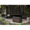 imageKeter Walnut 100 Gallon Resin Deck BoxOrganization and Storage for Patio Furniture Outdoor Cushions Throw Pillows Garden Tools and Pool ToysRosewood