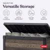 imageKeter Walnut 100 Gallon Resin Deck BoxOrganization and Storage for Patio Furniture Outdoor Cushions Throw Pillows Garden Tools and Pool ToysWalnut