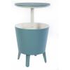 imageKeter Modern Cool Bar Outdoor Patio Furniture and Hot Tub Side Table with 75 Gallon Beer and Wine Cooler Dark GreyTeal