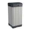 imageKeter Rockford Resin 38 Gallon Outdoor Kitchen Trash Can with Lid and Drip Tray for Easy CleaningPerfect for Patio Dining GreyRockford