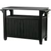imageKeter Unity XL Portable Outdoor Table with Stainless Steel Top for Kitchen Prep and Outdoor Storage Cabinet for Grilling Accessories Dark Grey