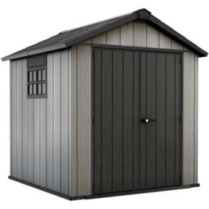 imageKeter Oakland 75x7 Foot Large Resin Outdoor Shed with Customizable Walls for Lawn Mower and Bike Storage 75 x 7 GreyGray
