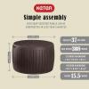 imageKeter Outdoor Storage Deck Box 37 Gallon Waterproof Patio Table Bin Circa BrownBrown