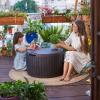 imageKeter Outdoor Storage Deck Box 37 Gallon Waterproof Patio Table Bin Circa BrownBrown