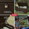 imageKeter Outdoor Storage Deck Box for Patio Backyard ampamp Garden Borneo 110 Gallon Brown  Lockable Organizing and Waterproof Plastic Container BenchBrown