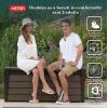 imageKeter Outdoor Storage Deck Box for Patio Backyard ampamp Garden Brushwood 120 Gal Brown  Lockable Organizing and Waterproof Plastic Container Bench