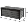 imageKeter Outdoor Storage Deck Box for Patio Backyard ampamp Garden Brushwood 120 Gal Brown  Lockable Organizing and Waterproof Plastic Container Bench