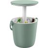 imageKeter Go Bar 42 Gallon Portable Beer and Wine Cooler with Handle and Pop Up Outdoor Table Perfect for Your Patio Picnic and Beach Accessories GraphiteGreen