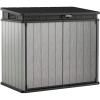 imageKeter Outdoor Storage Box ampamp Shed for House Patio ampamp Yard Elite Store 46 x 27 Ft Gray  Portable Utility Deck and Cabinet for Tools Equipment and Garbage