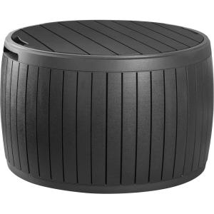 imageKeter Outdoor Storage Deck Box 37 Gallon Waterproof Patio Table Bin Circa BrownGrey